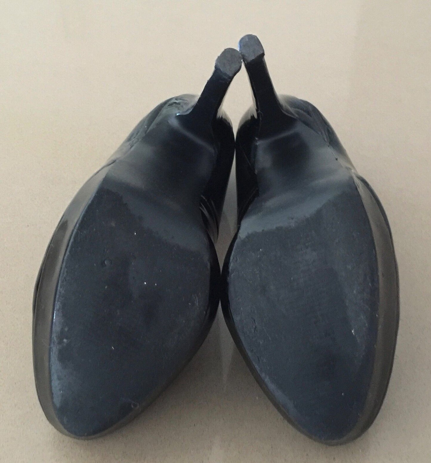 WILDFIRE Platform Shoes Black Patent Pleather Stiletto Pimps Size 5 Sexy
