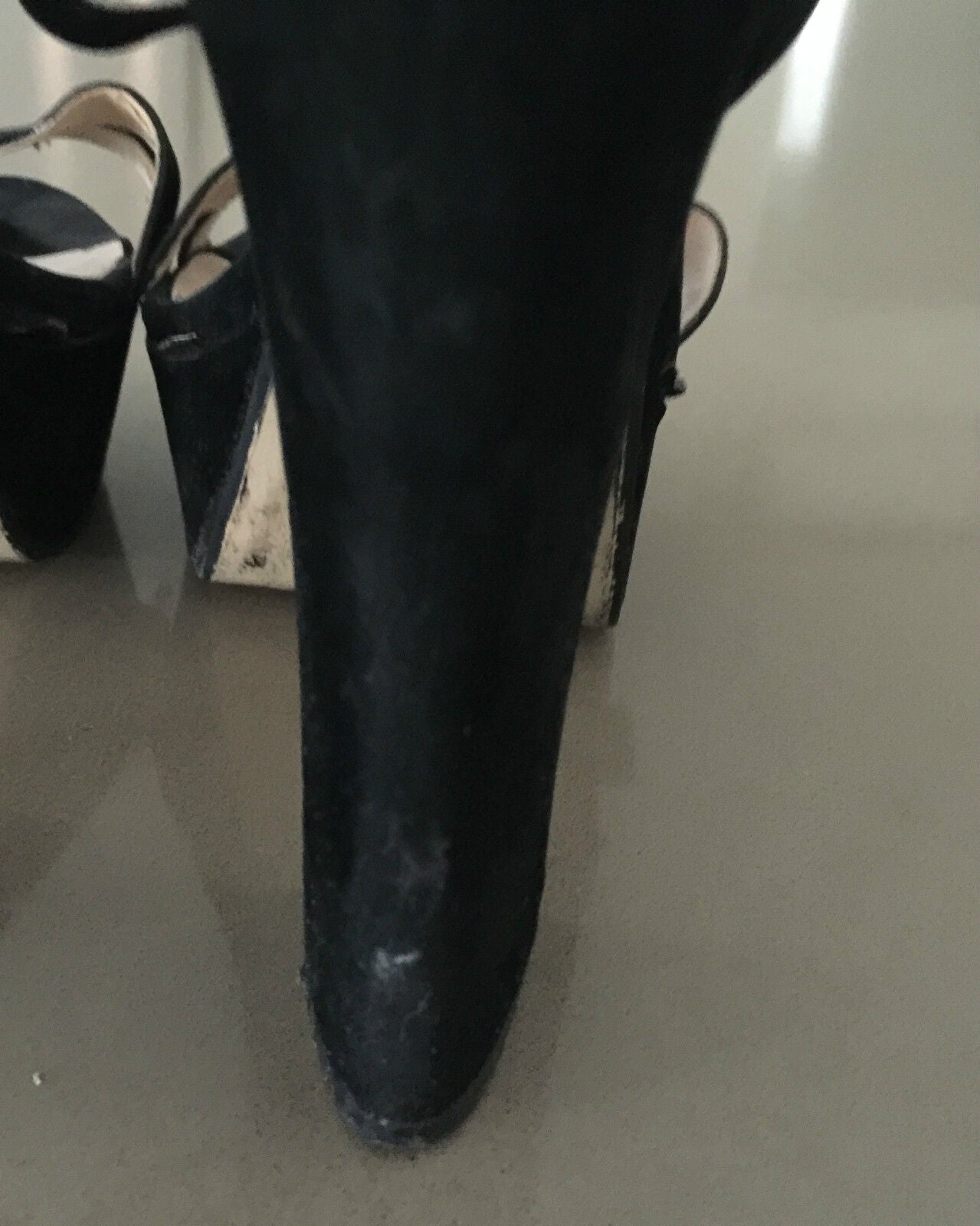 I LOVE BILLY Stiletto Shoes Black Suede Open Toe Ankle Strap Heels Size 40 AU 9+