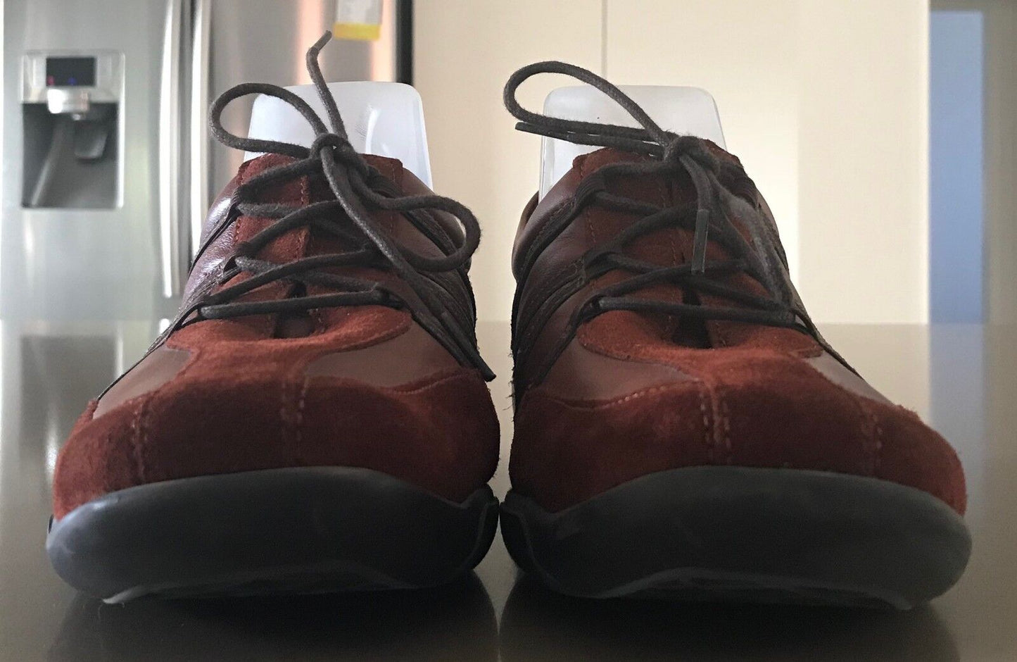 AEROSOLES Lace Up Shoes Brick Colour Leather & SuedeLadies Size 9 EUC
