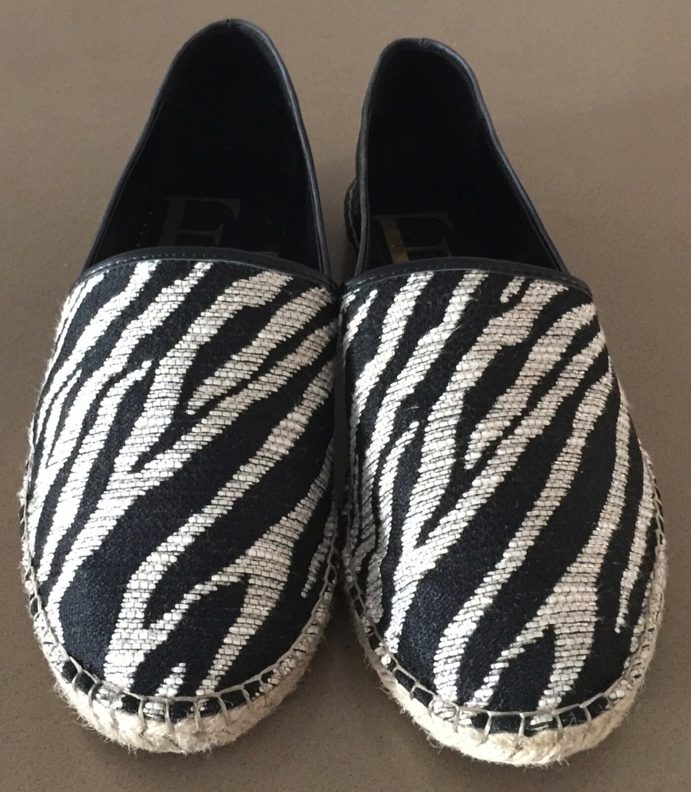 ENZO ANGIOLINI "Austyn Mixed Media" Espadrille Flats Shoes Ladies Size 8.5 EUC