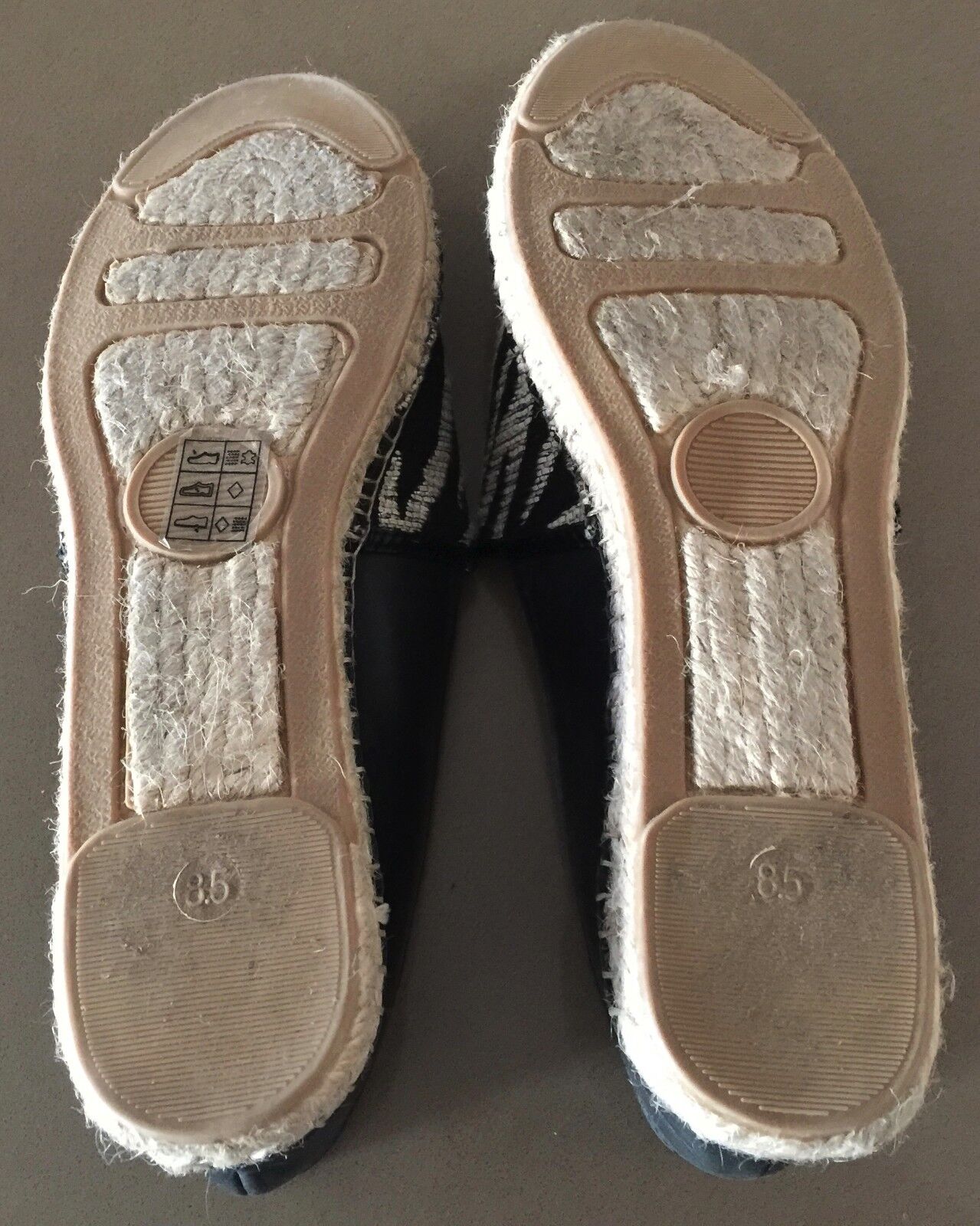 ENZO ANGIOLINI "Austyn Mixed Media" Espadrille Flats Shoes Ladies Size 8.5 EUC