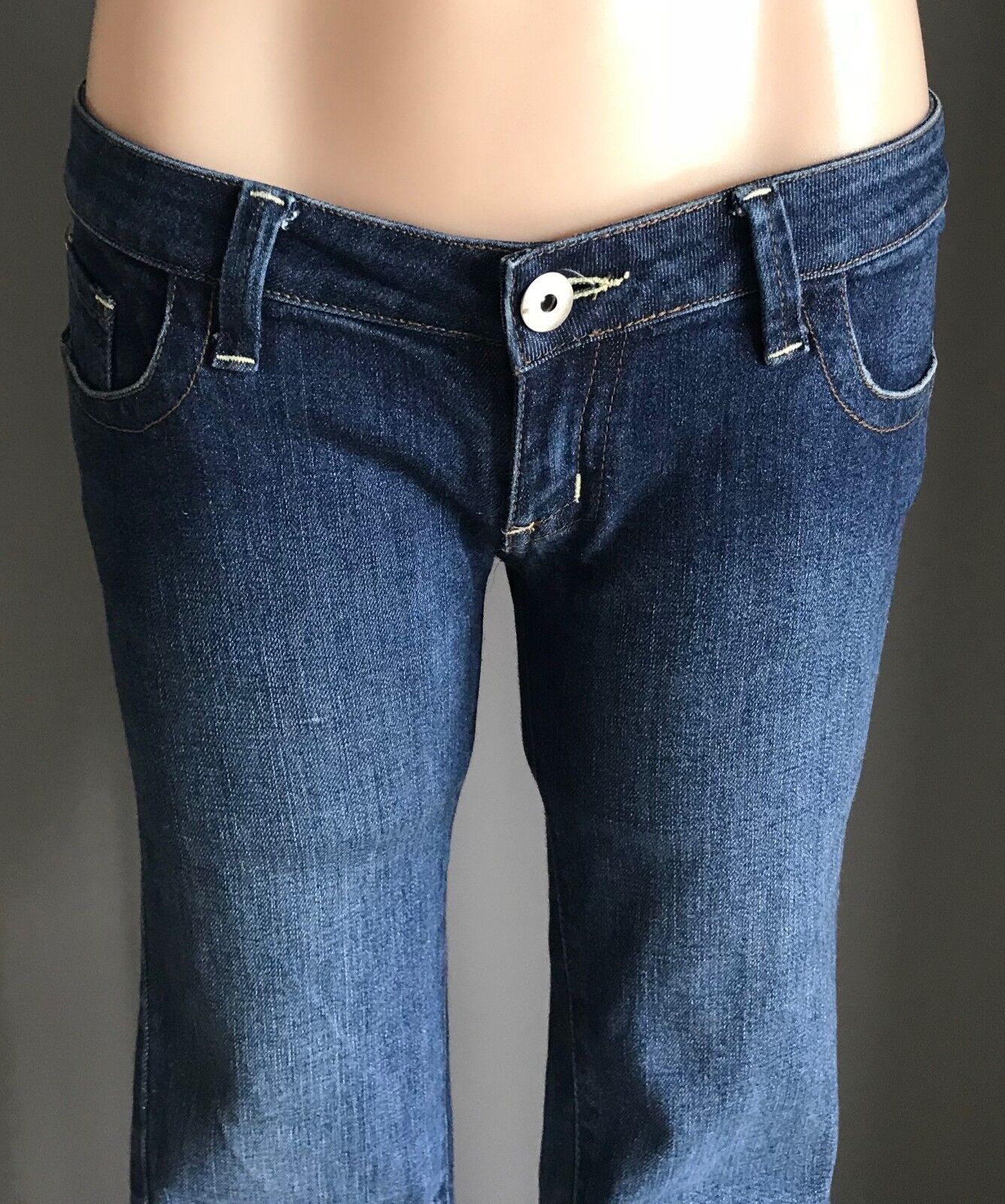 Size 10 Jeans MODELO Low Rise Hipster Blue Denim Straight Leg Vintage