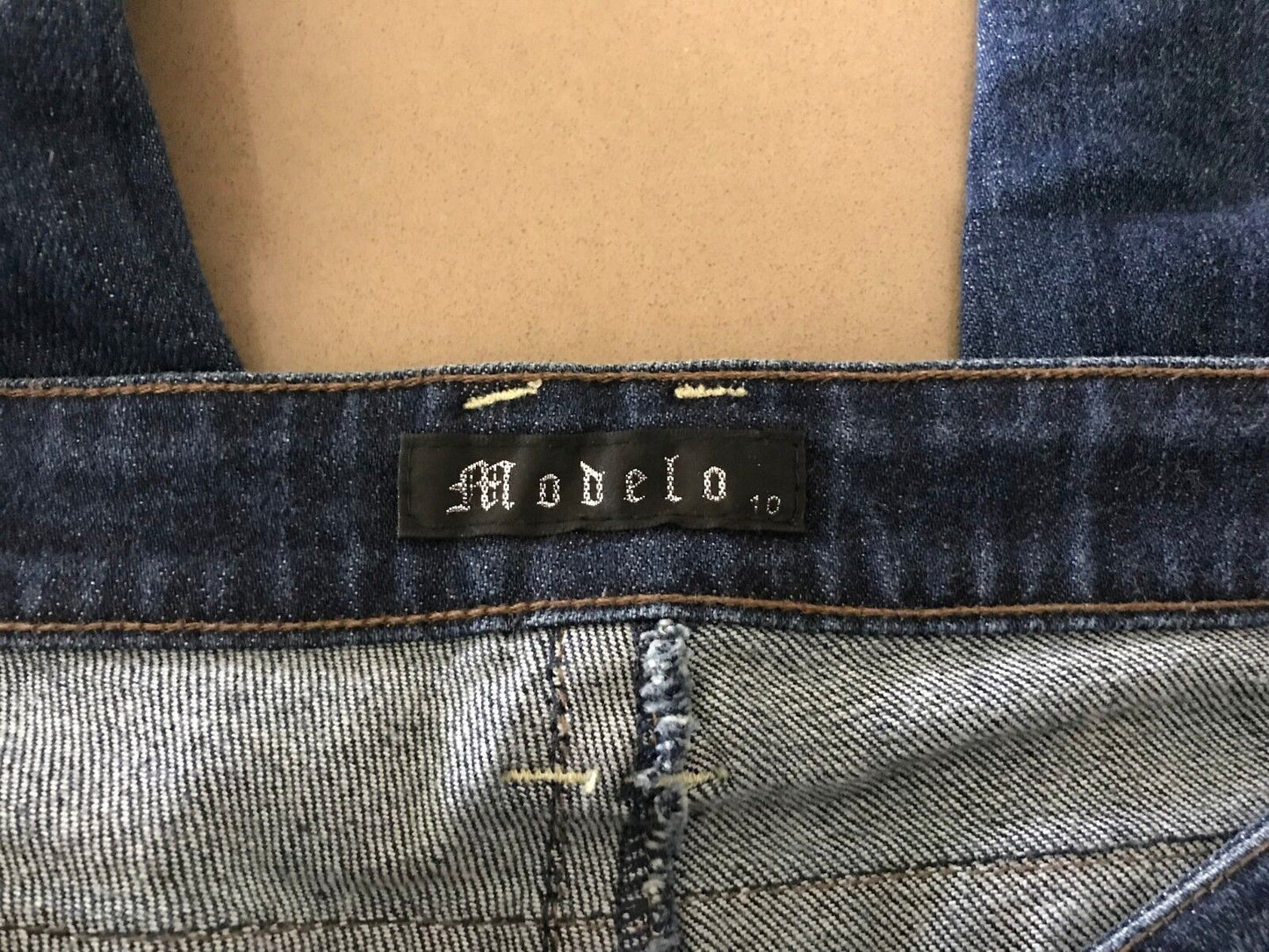 Size 10 Jeans MODELO Low Rise Hipster Blue Denim Straight Leg Vintage