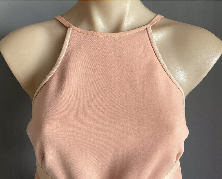 BEC + BRIDGE "Pandora's" Apricot Stretch Bandage CROP TOP ONLY Size 12 NEW