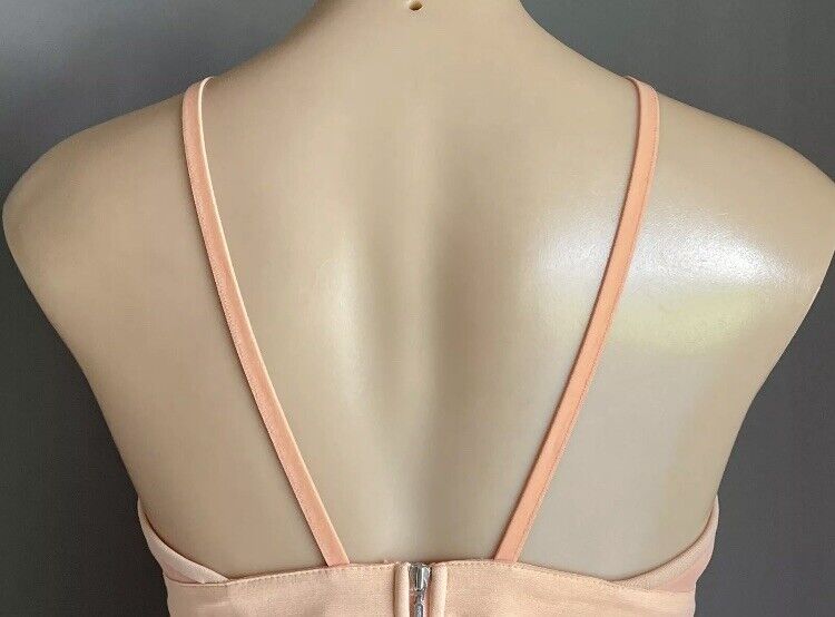 BEC + BRIDGE "Pandora's" Apricot Stretch Bandage CROP TOP ONLY Size 12 NEW