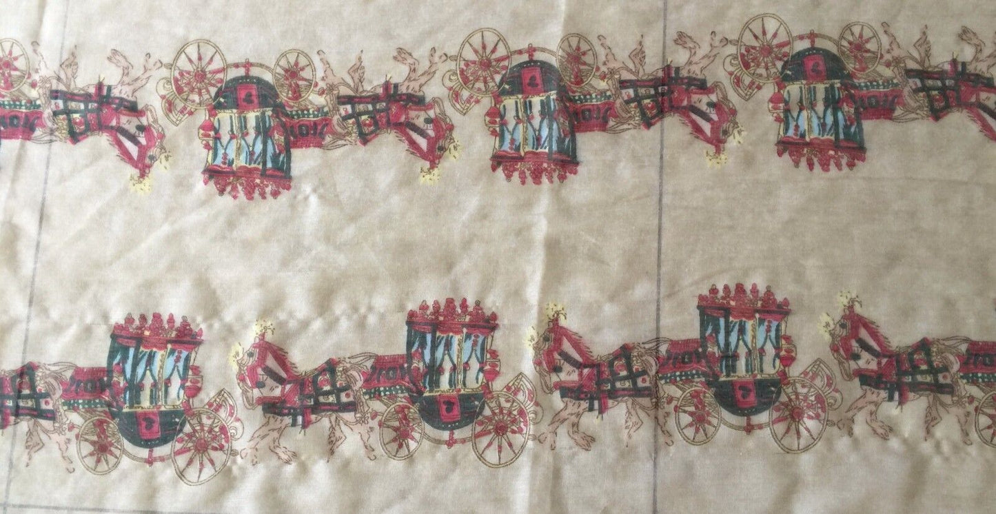 NECK WRAP SCARF Colourful "Horse & Carriage" Print Wrap Shawl Rectangle
