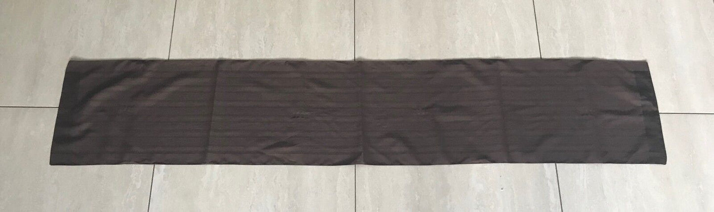 Retro 140.5cm Neck SCARF Brown Polyester Self Stripe Scarf Head Wrap 26cm W
