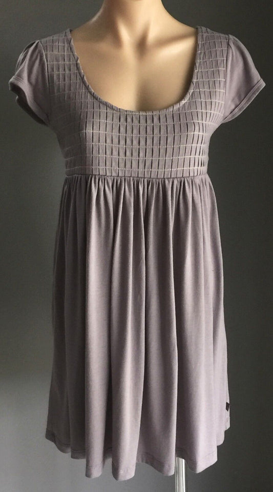 JETHRO & JACKSON Dress Taupe Short Sleeve Babydoll Ladies Size 12 NEW
