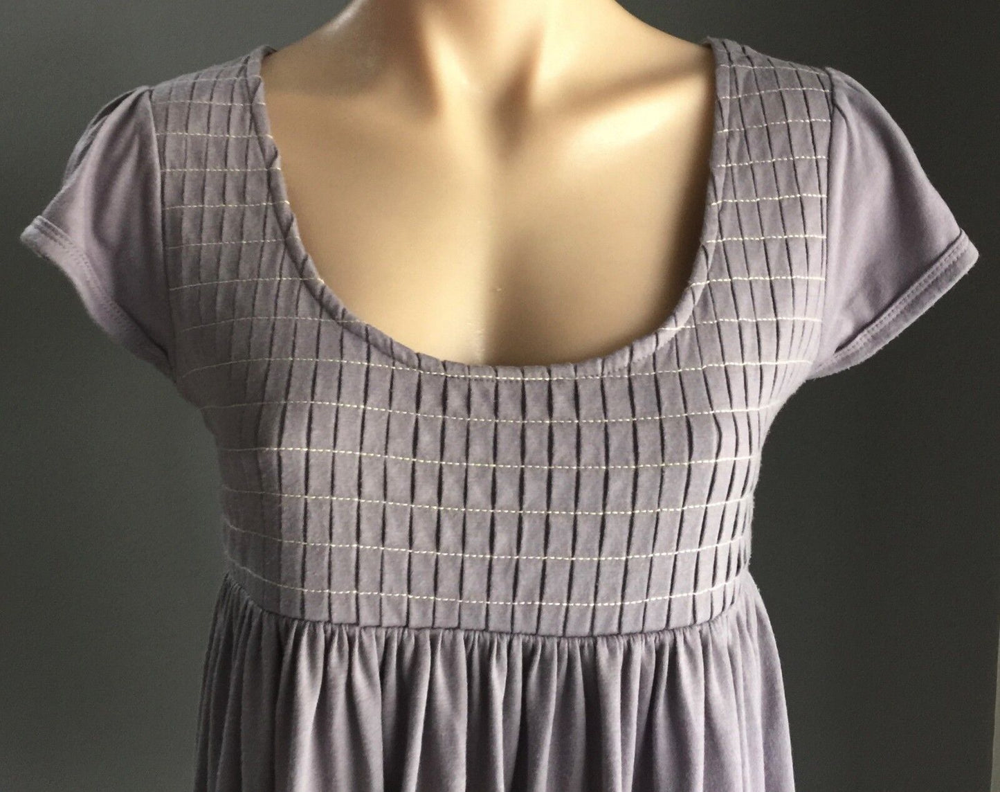 JETHRO & JACKSON Dress Taupe Short Sleeve Babydoll Ladies Size 12 NEW