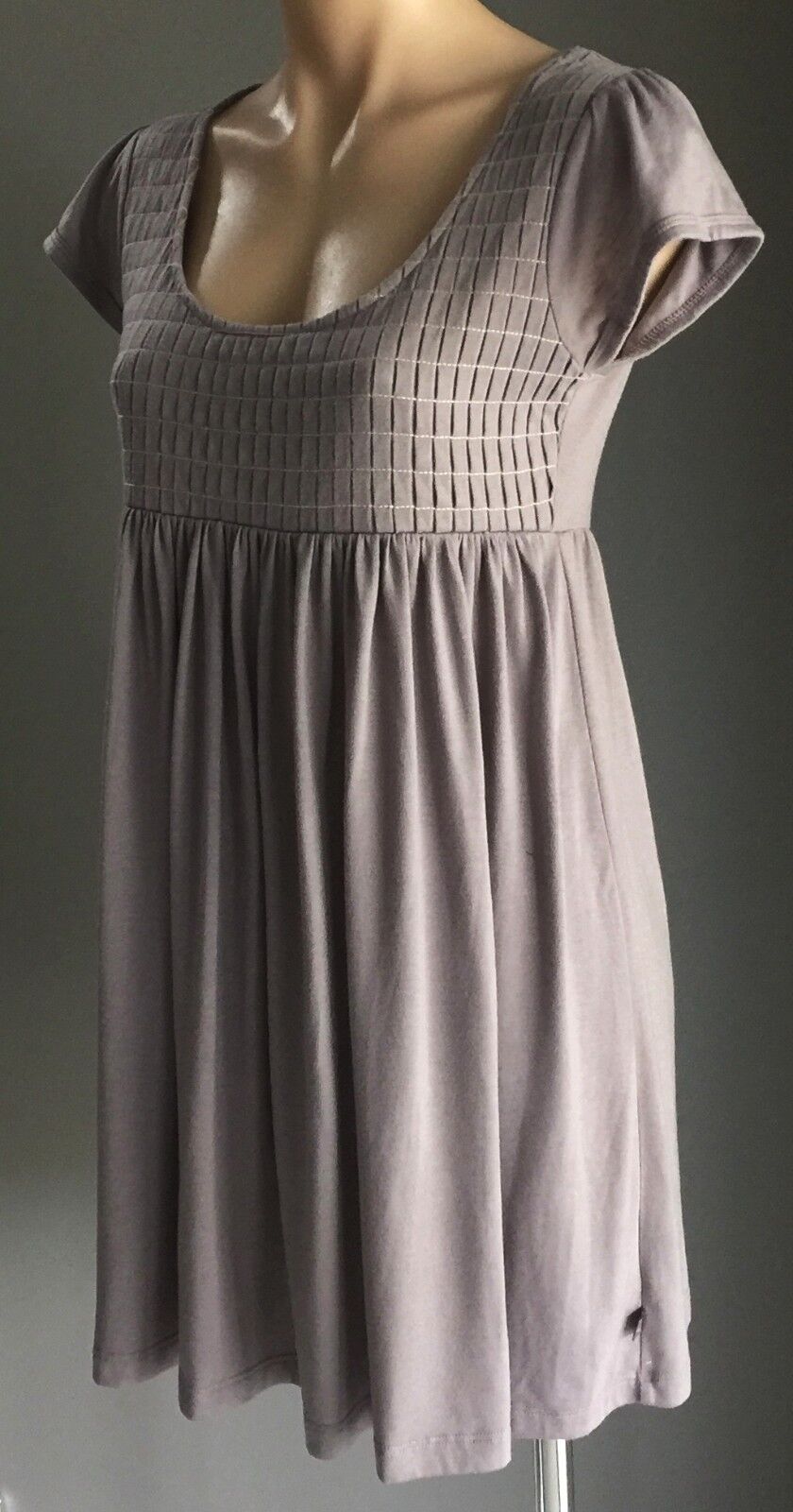 JETHRO & JACKSON Dress Taupe Short Sleeve Babydoll Ladies Size 12 NEW