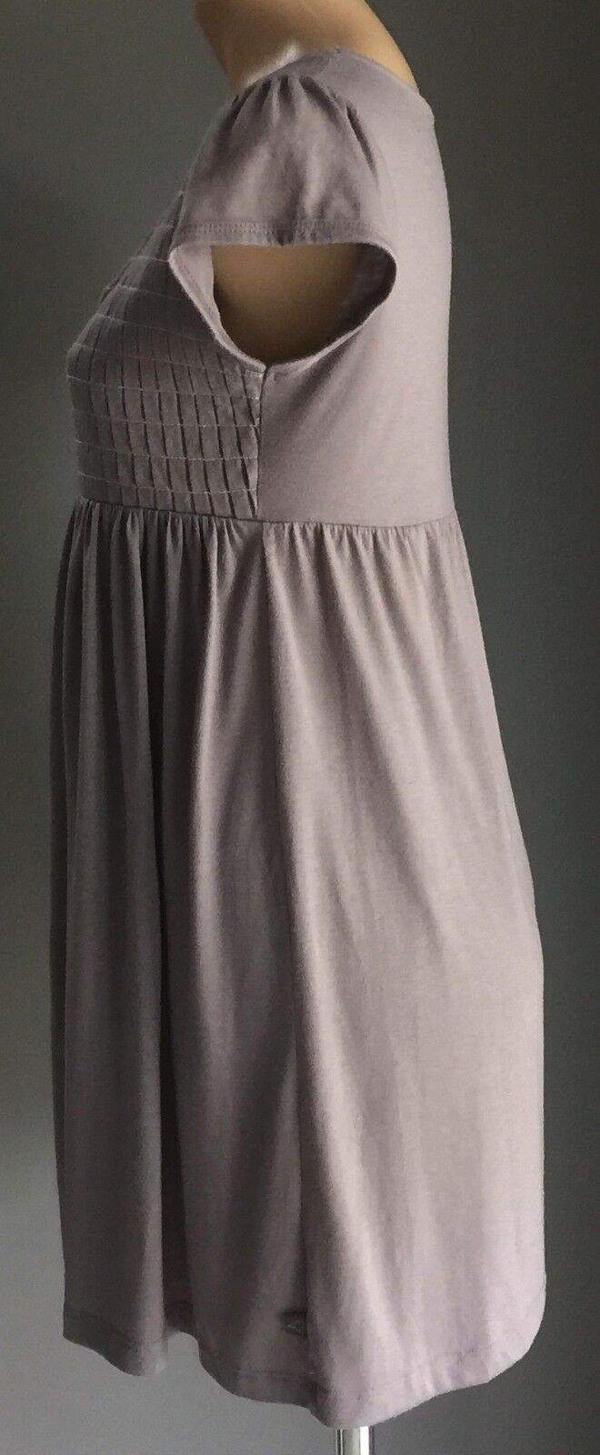 JETHRO & JACKSON Dress Taupe Short Sleeve Babydoll Ladies Size 12 NEW
