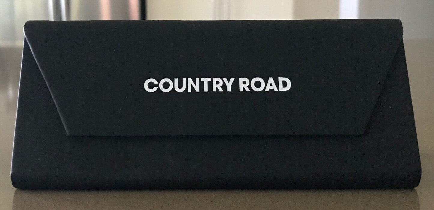 COUNTRY ROAD Empty Glasses Case Black Sunglass EyeGlasses Spectacles Hard Cover