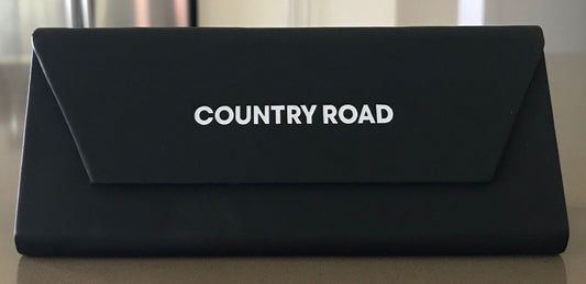 COUNTRY ROAD Empty Glasses Case Black Sunglass EyeGlasses Spectacles Hard Cover