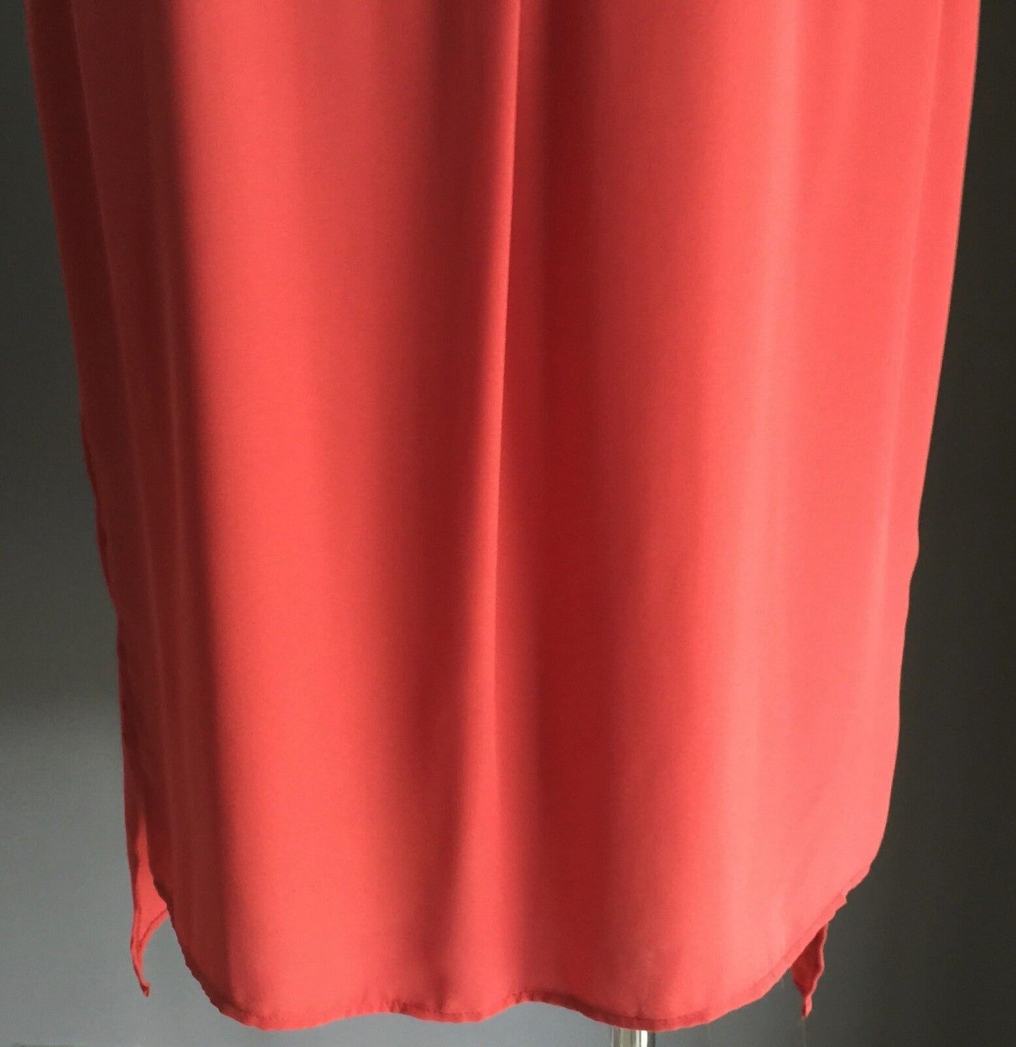 CROSSROADS Top Sleeveless Blouse Rust Red Orange & Black Trim Ladies Size 14