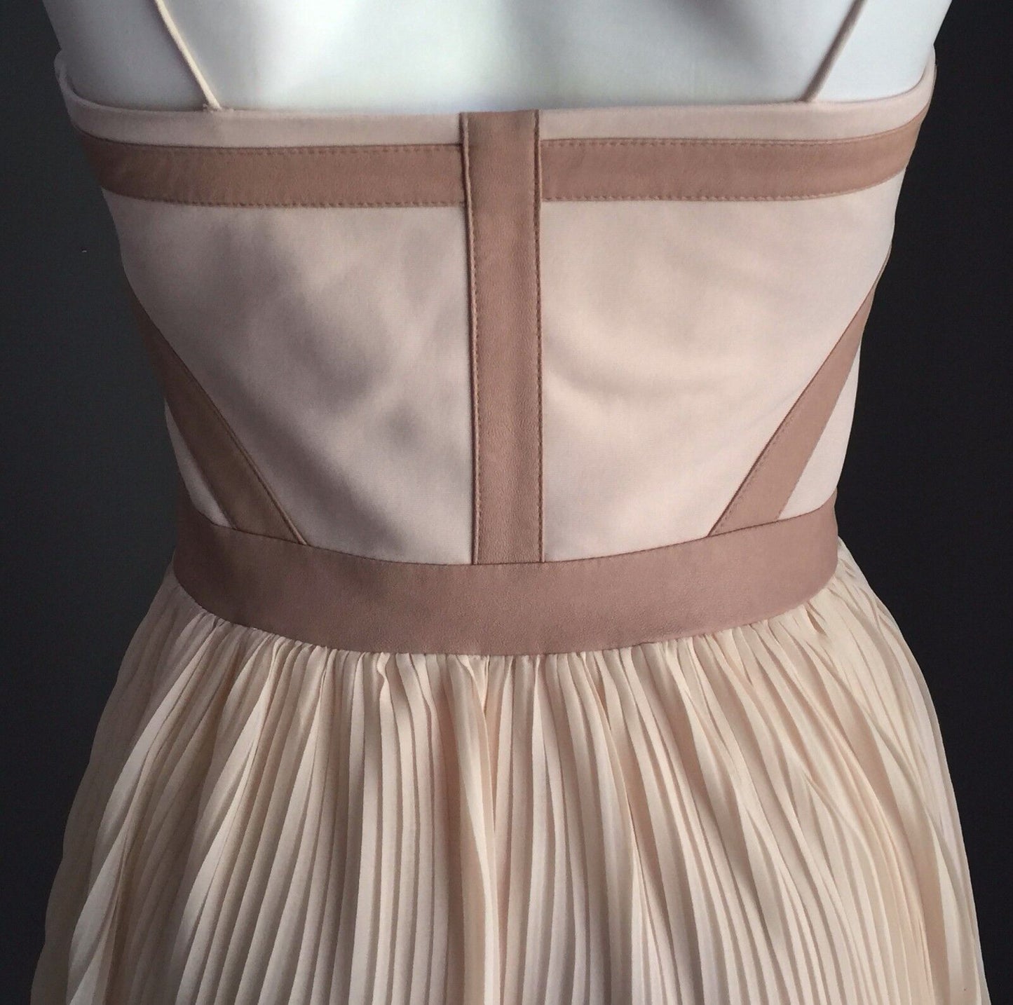 KUKU "That Precious Dress" Blush Pink Sleeveless Corset Bodice Dip Hem Sz  8 NEW