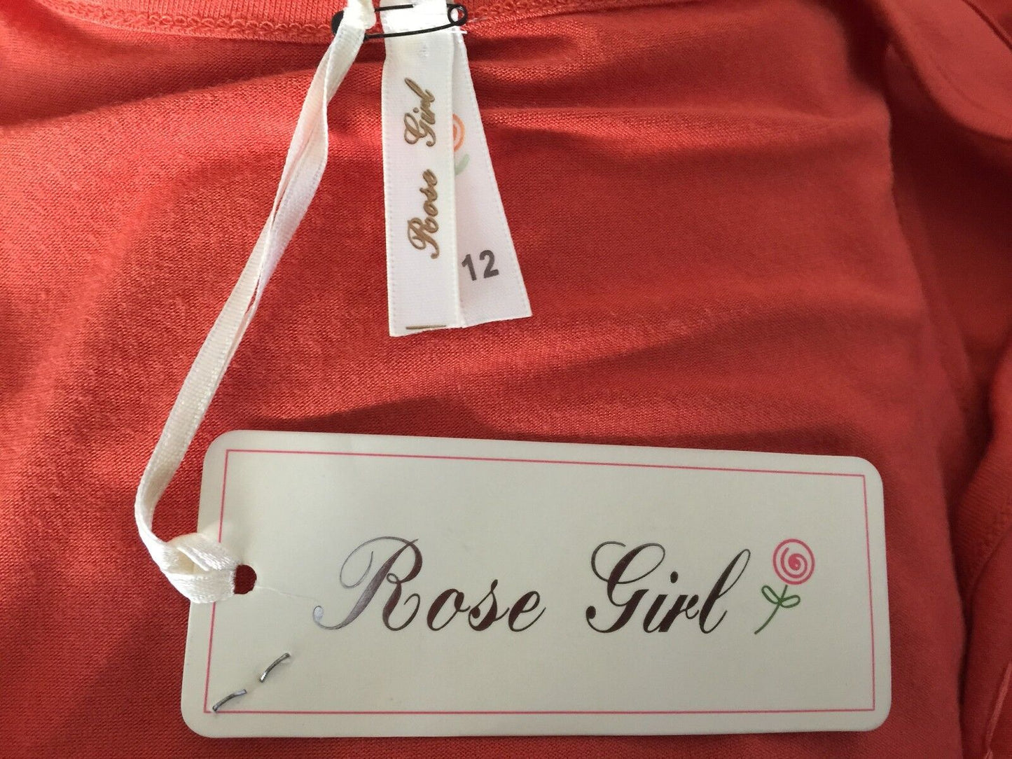 ROSE GIRL Dress Sleeveless Bead Embellished Stretch Jersey Orange Size 12 NEW
