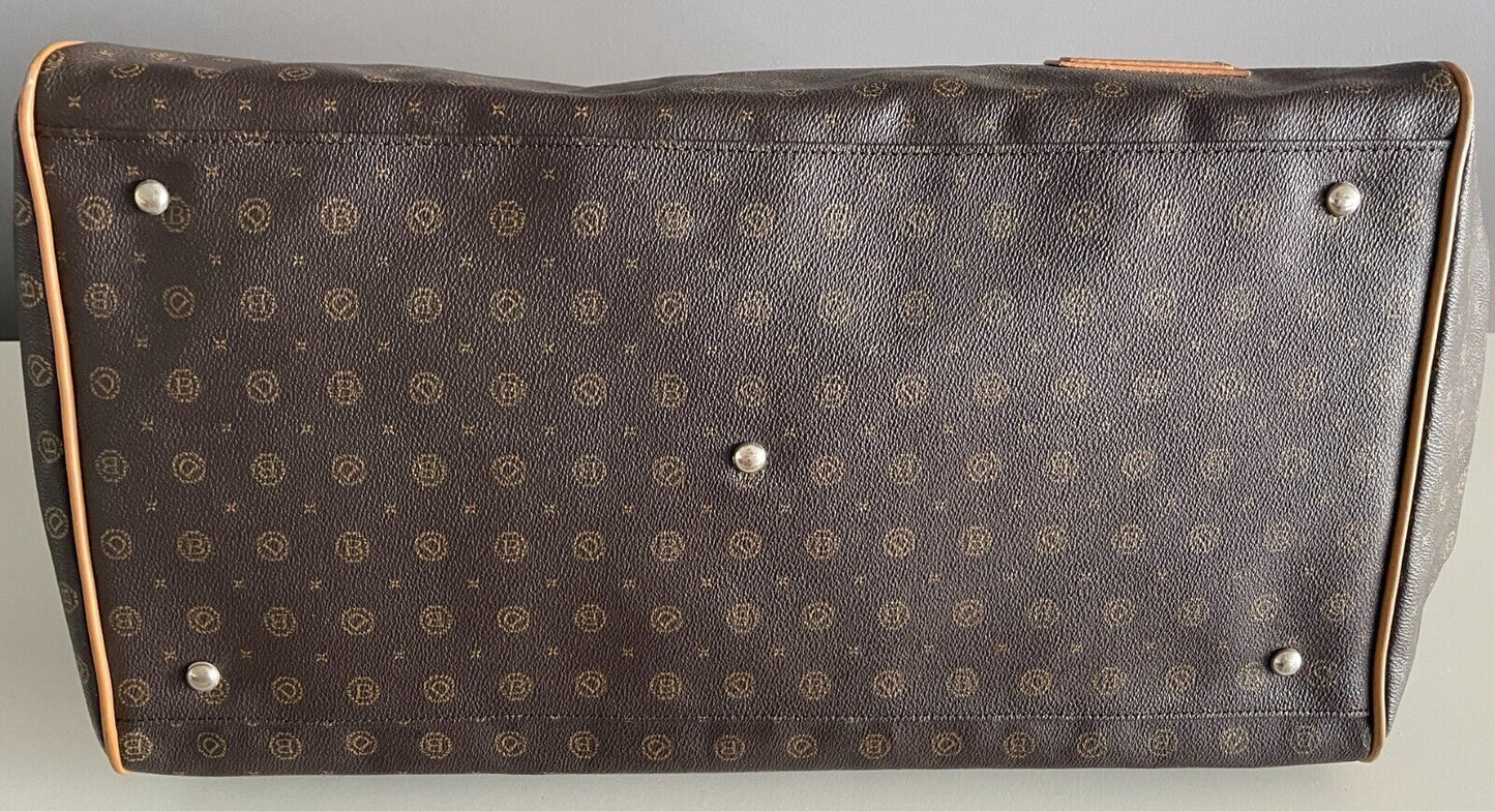 DOLLIBAG PARIS Brown/Tan PVC Monogram Print Large Size Weekend/Overnight Bag