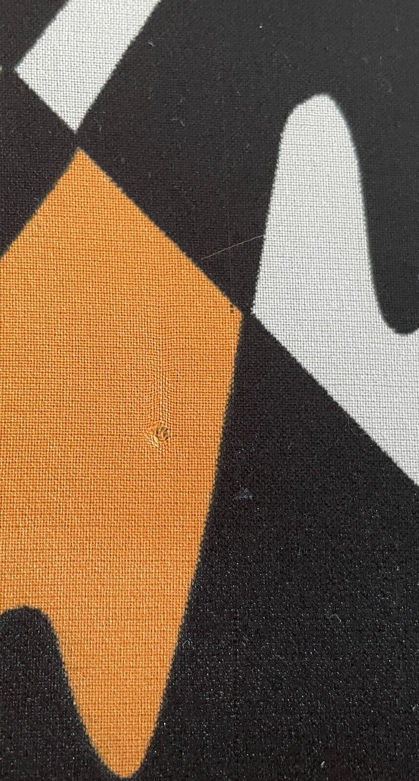 JIM RENOIR Neck Scarf Vintage Orange Yellow Black White Abstract Sq Bright