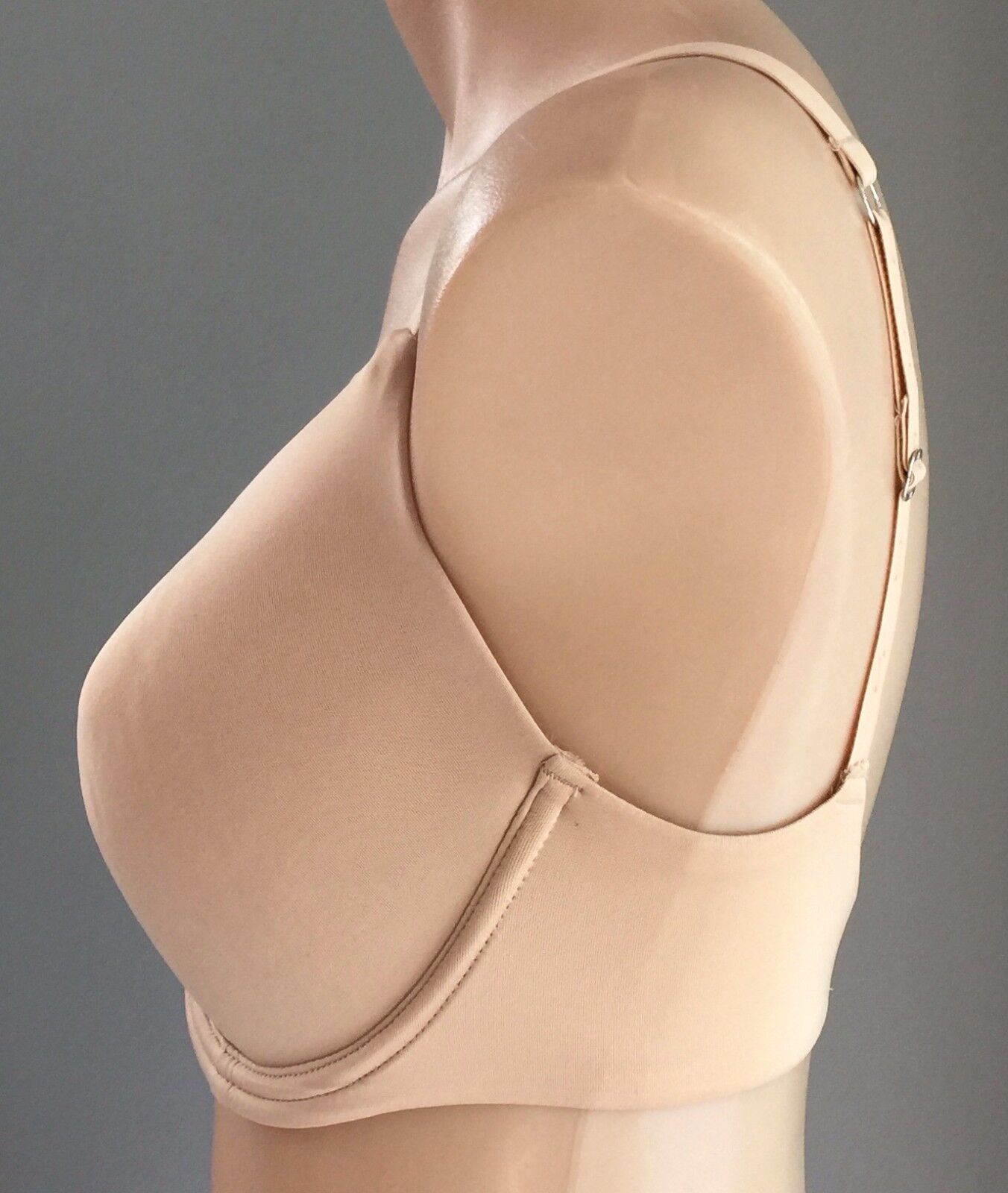 HUNKEMOLLER Bra 34E Beige Smooth Cup Full Coverage Underwire Size UK NEW