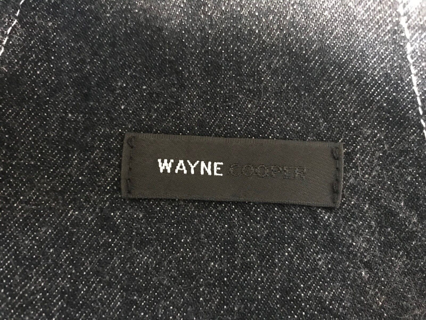 WAYNE COOPER Denim Pinafore Dungaree A-Line Black Dress Size 1 AU 10 NEW