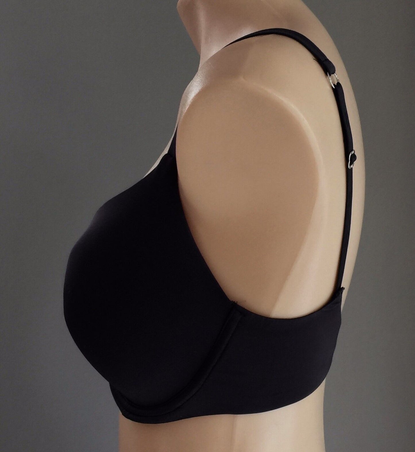 HUNKEMOLLER Bra Black Smooth Cup Full Coverage Underwire Size UK 34E NEW