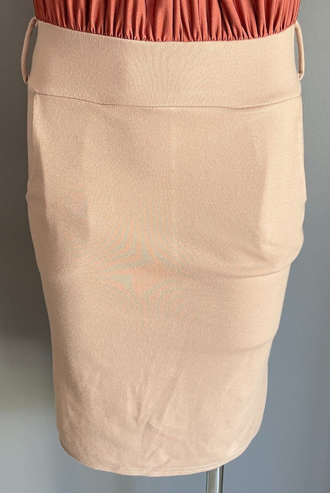 GOSSIP Russet & Beige Dress Size 10 Twist Halter Neck Sleeveless Stretch