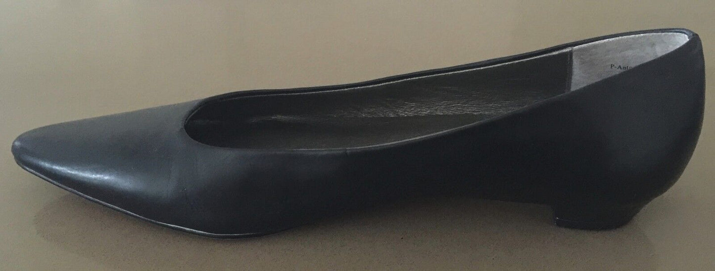 WITTNER "P-Antgonie" Court Shoes Black Leather Ladies Size 36.5 1950's chic