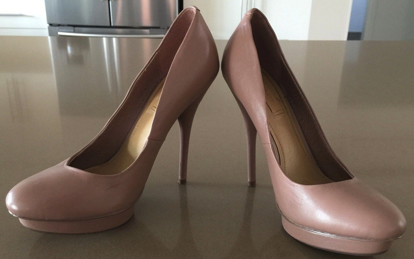 SIREN Stiletto Shoes Blush Pink Leather Pumps 13cm Heels Ladies Size 6.5