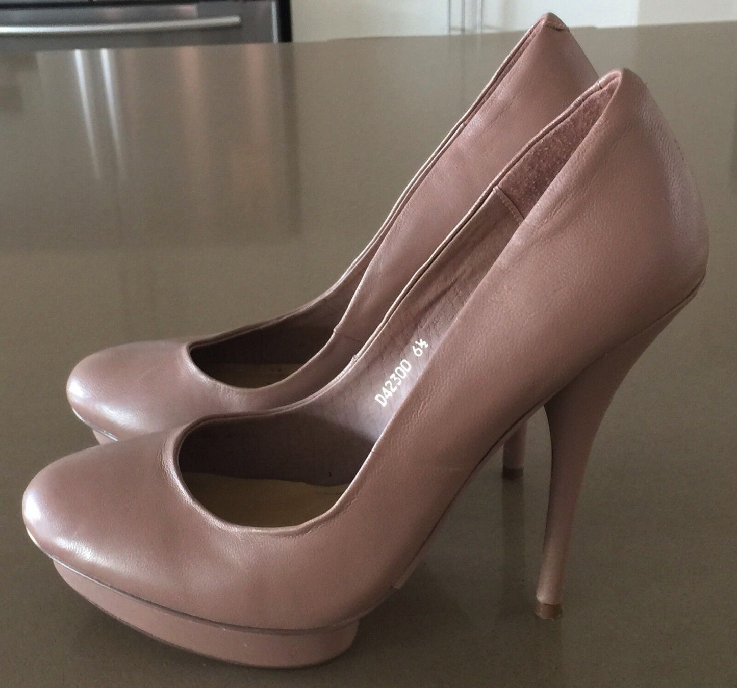 SIREN Stiletto Shoes Blush Pink Leather Pumps 13cm Heels Ladies Size 6.5