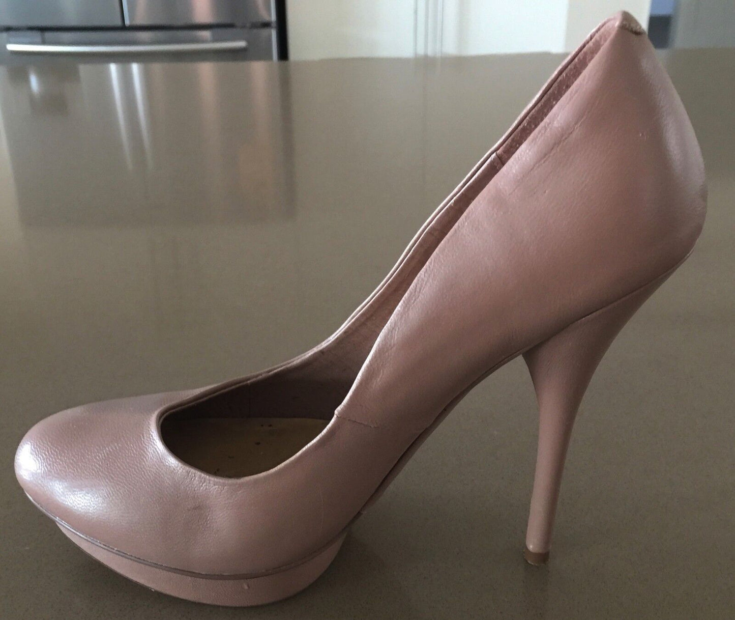 SIREN Stiletto Shoes Blush Pink Leather Pumps 13cm Heels Ladies Size 6.5