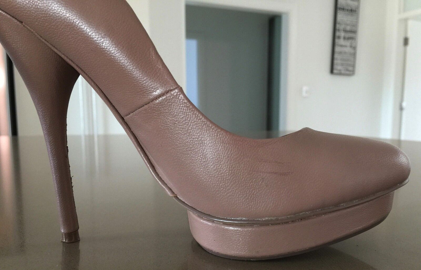 SIREN Stiletto Shoes Blush Pink Leather Pumps 13cm Heels Ladies Size 6.5