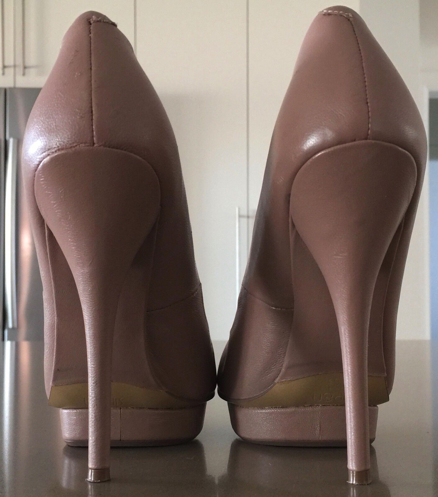 SIREN Stiletto Shoes Blush Pink Leather Pumps 13cm Heels Ladies Size 6.5