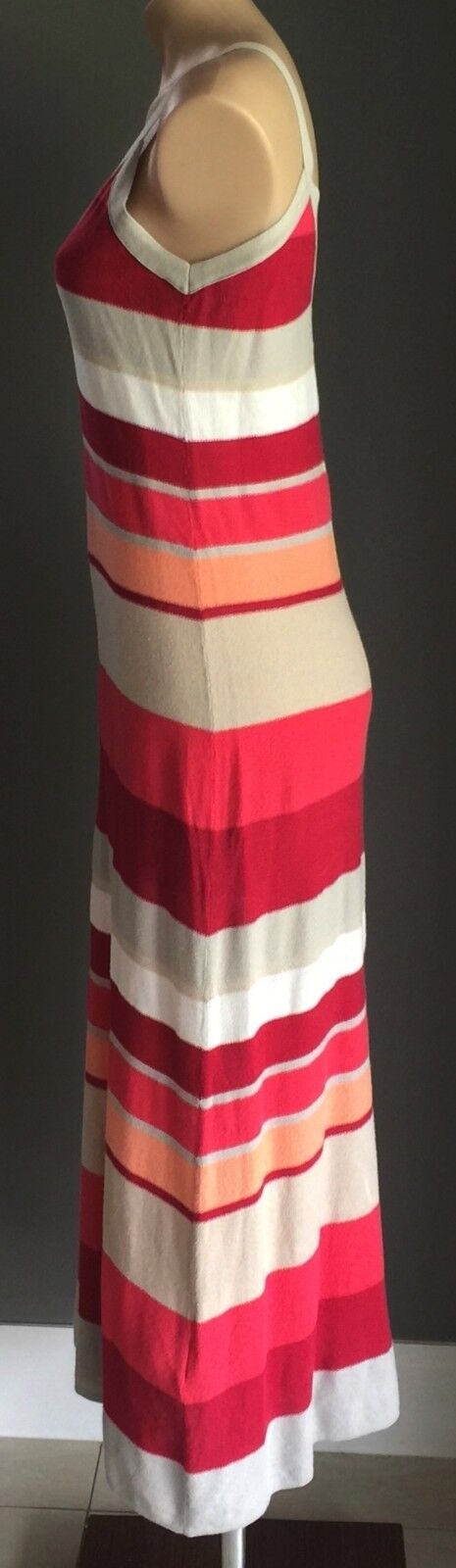 WITCHERY Maxi Dress Sleeveless Knit Size 14 12 Hippy Chic Colourful Stripe  Boho
