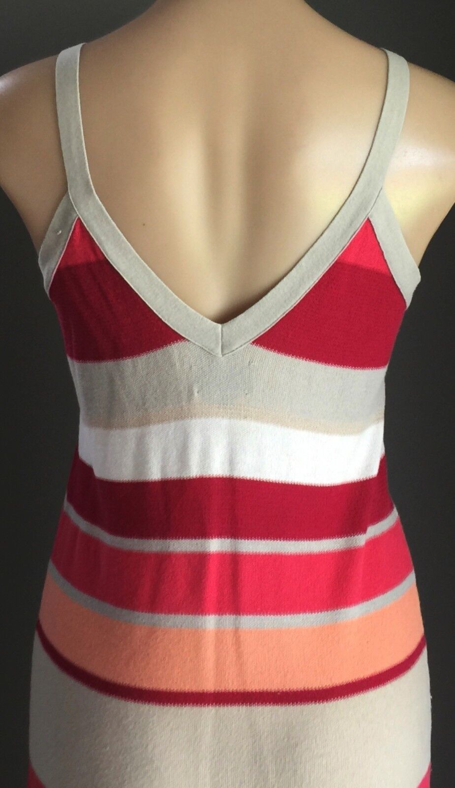 WITCHERY Maxi Dress Sleeveless Knit Size 14 12 Hippy Chic Colourful Stripe  Boho
