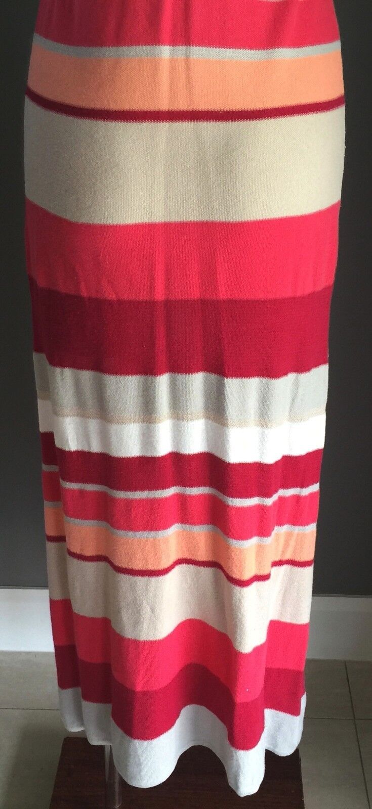 WITCHERY Maxi Dress Sleeveless Knit Size 14 12 Hippy Chic Colourful Stripe  Boho