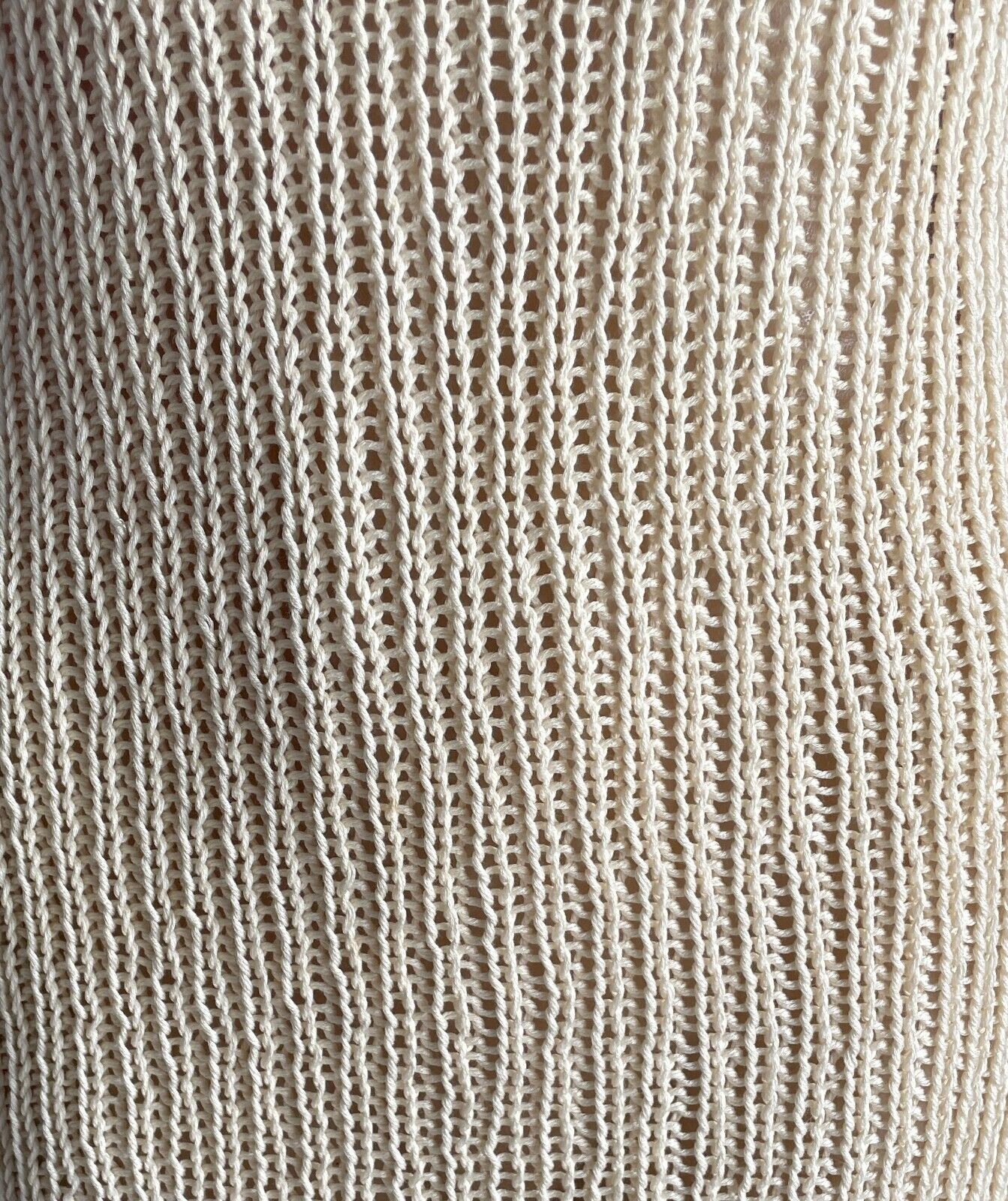 DANIELLE CHIEL Knit Dress Cream Hand  Long Sleeves Size 10 12 Luxury Brand Rare