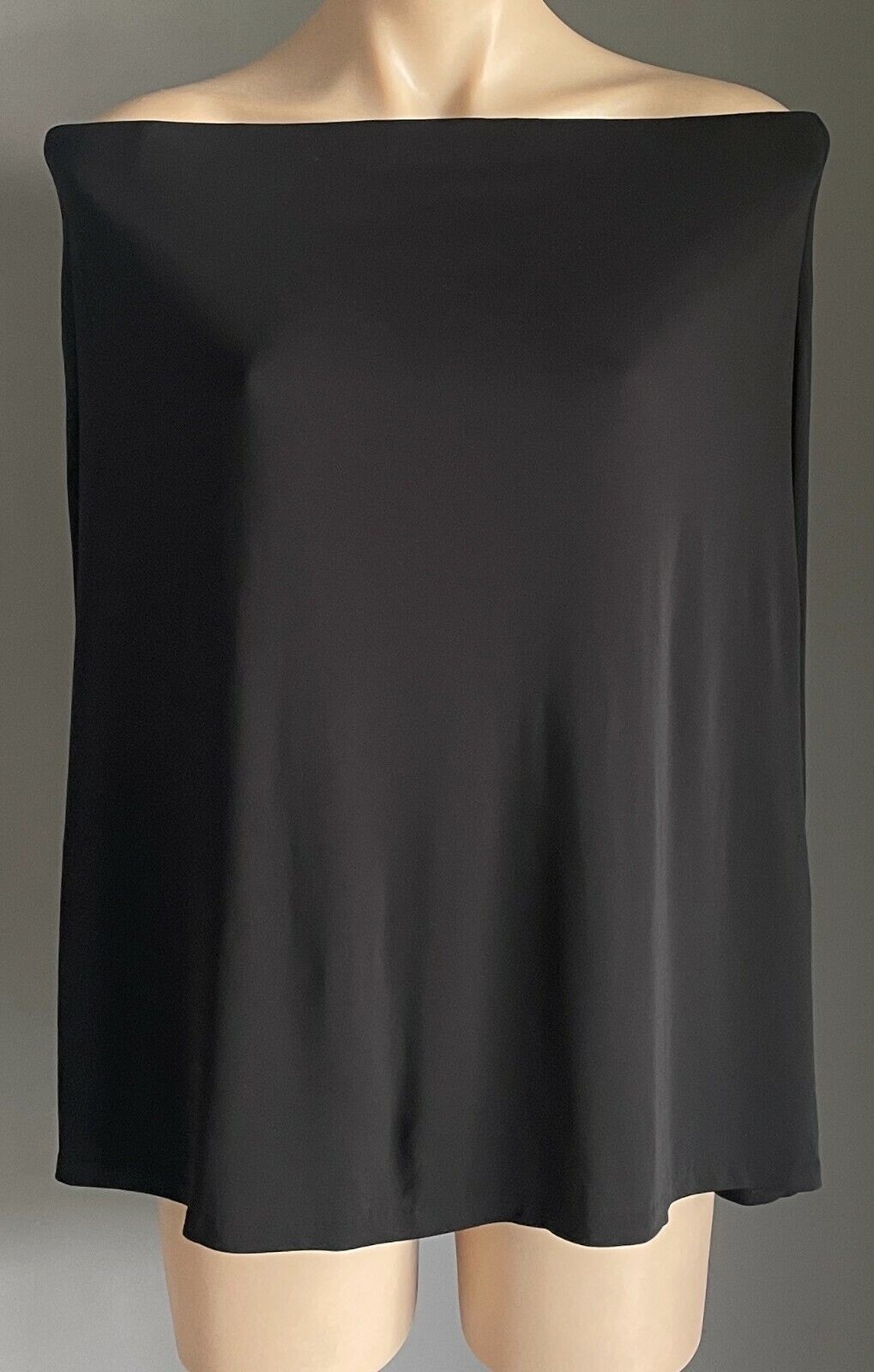 COUNTRY ROAD Top Black Off Shoulder Cape  Poncho T Shirt Size XS 10 New