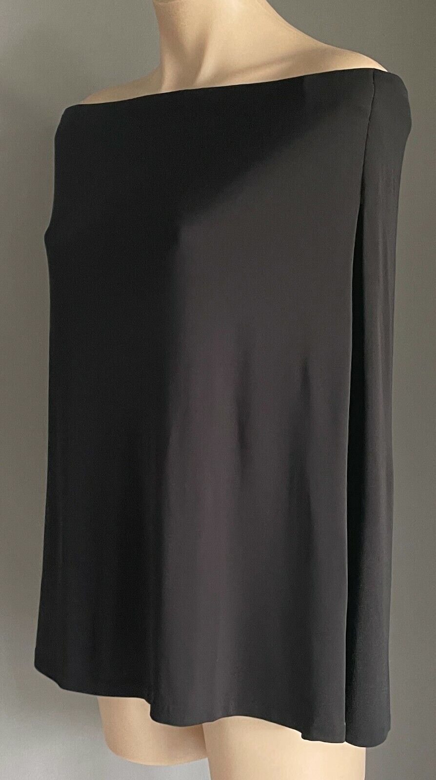 COUNTRY ROAD Top Black Off Shoulder Cape  Poncho T Shirt Size XS 10 New