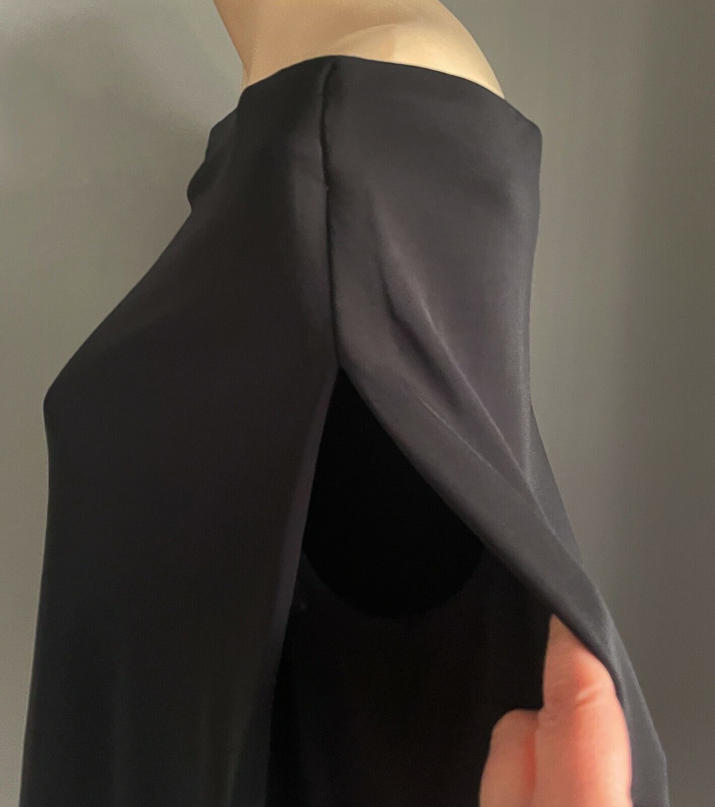 COUNTRY ROAD Top Black Off Shoulder Cape  Poncho T Shirt Size XS 10 New