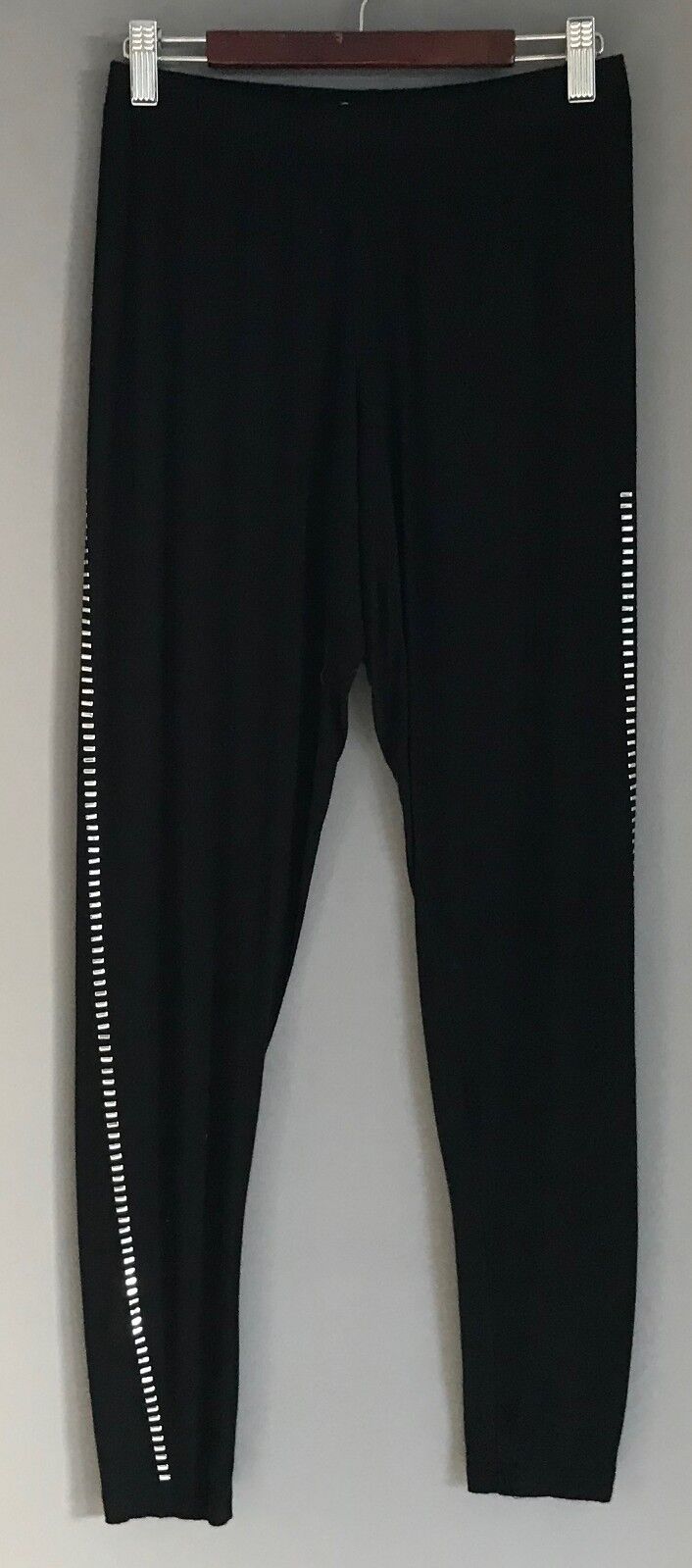 TARGET Leggings Black & Silver Trim Stretch Embellished Size 12