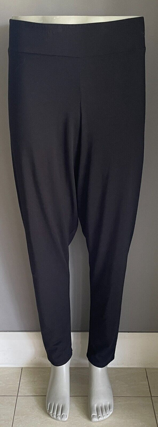 Leggings Black Elastic Waist Full Length Ladies Plus Size 22 Stretch