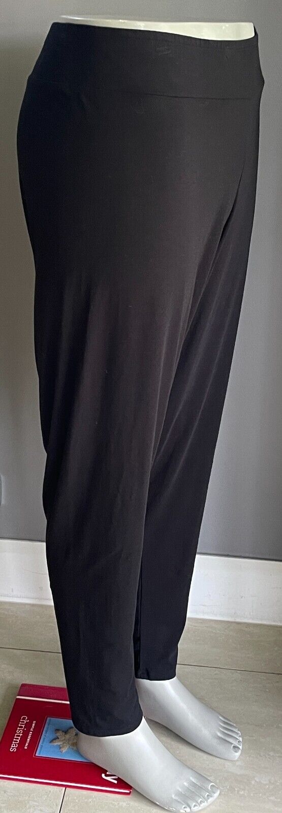 Leggings Black Elastic Waist Full Length Ladies Plus Size 22 Stretch