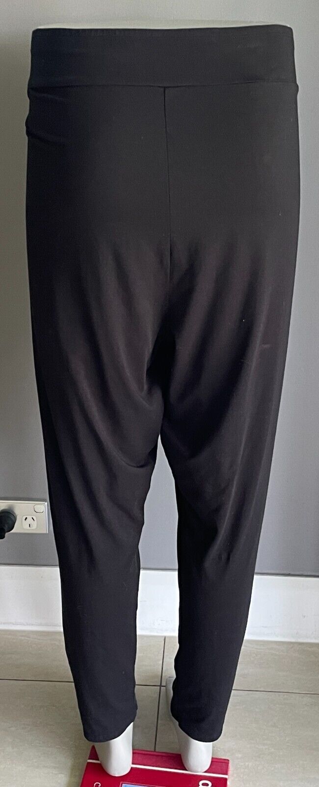 Leggings Black Elastic Waist Full Length Ladies Plus Size 22 Stretch