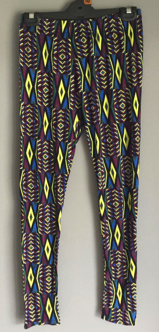 STYLA MultiColour Full Length Leggings Size L - Retro Stand Out