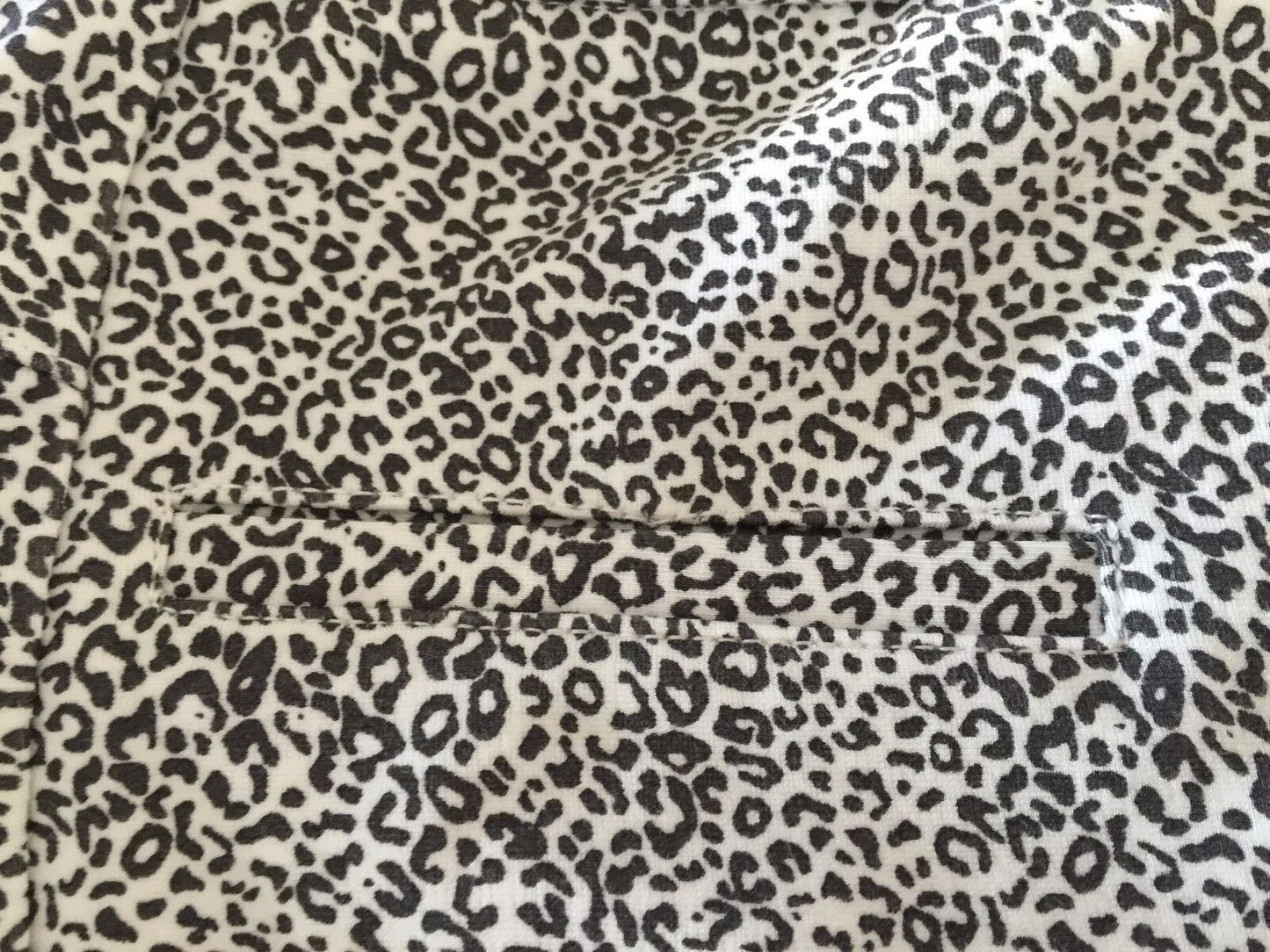 JEGGINGS Black & White Animal Print Stretch Leggings w zips Ladies Size 6 - 8