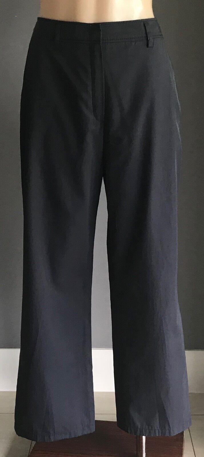 BETTY BARCLAY PANTS Navy Blue Wide Leg Pants Trousers Slacks Size 40 AU 12