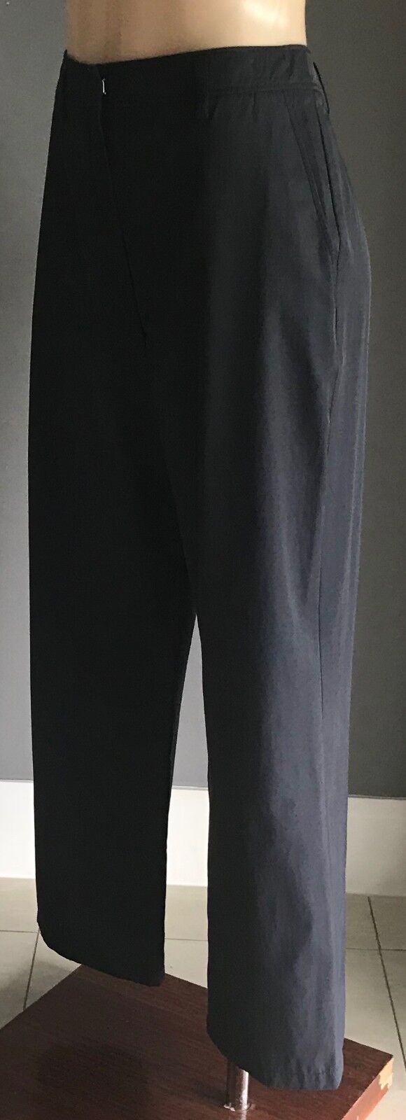 BETTY BARCLAY PANTS Navy Blue Wide Leg Pants Trousers Slacks Size 40 AU 12