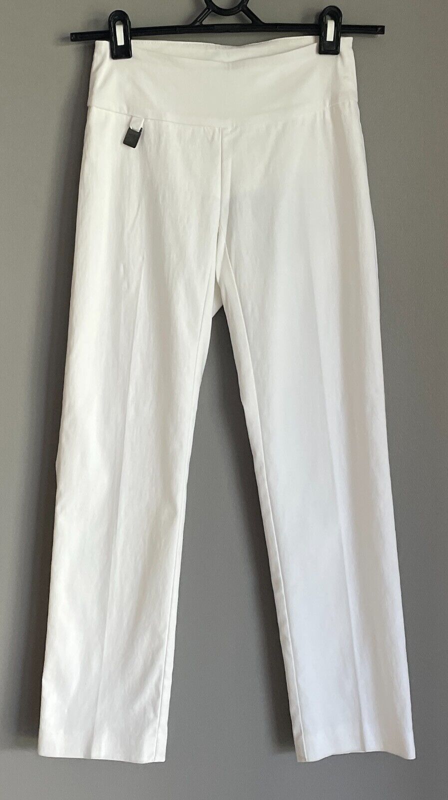 RAFFINALLA White Stretch Pull On Ankle Length Straight Leg Pants Size 0 AU 4 NEW