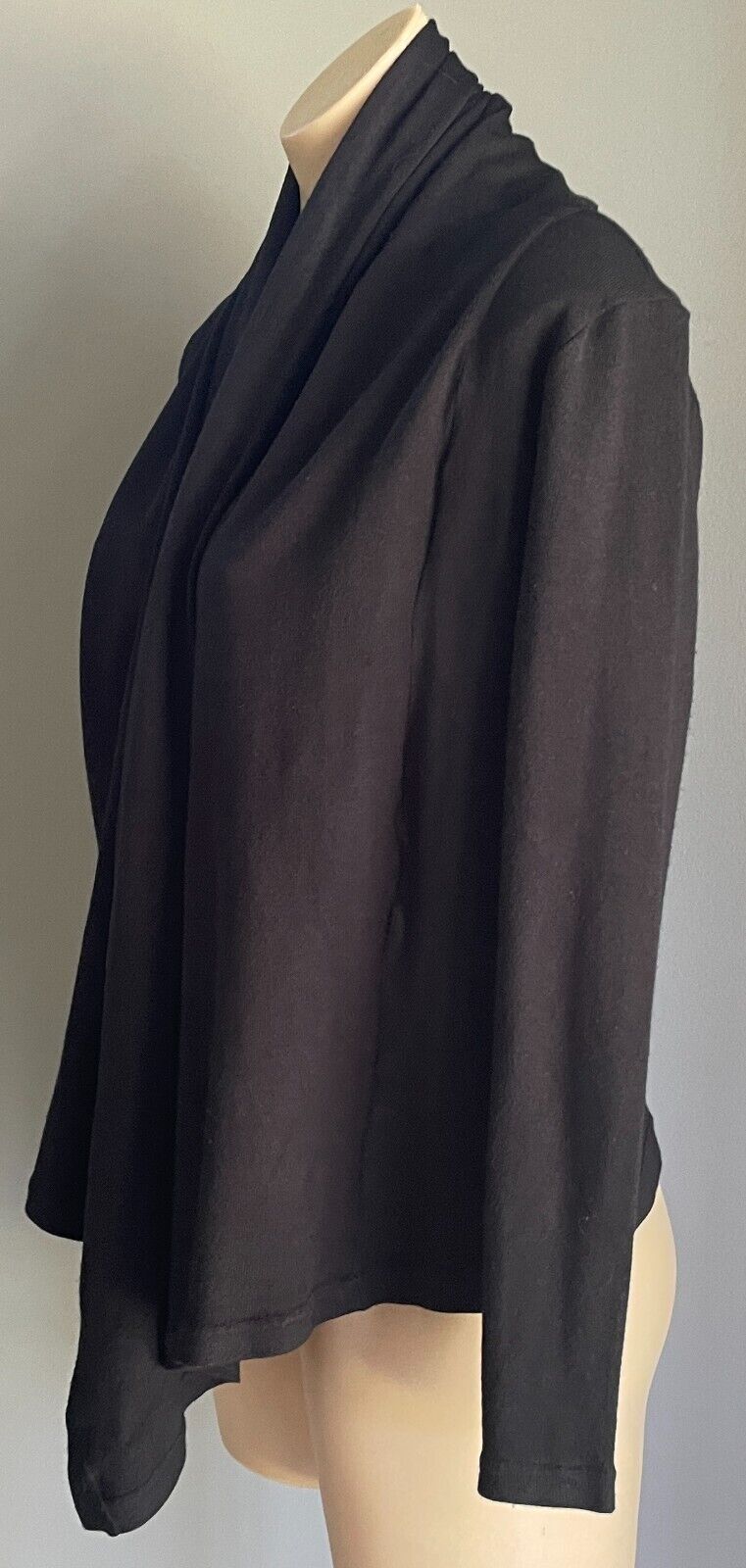 GLASSONS Black Waterfall Cardigan Knit Jacket Long Sleeve Size 10 Versatile NEW