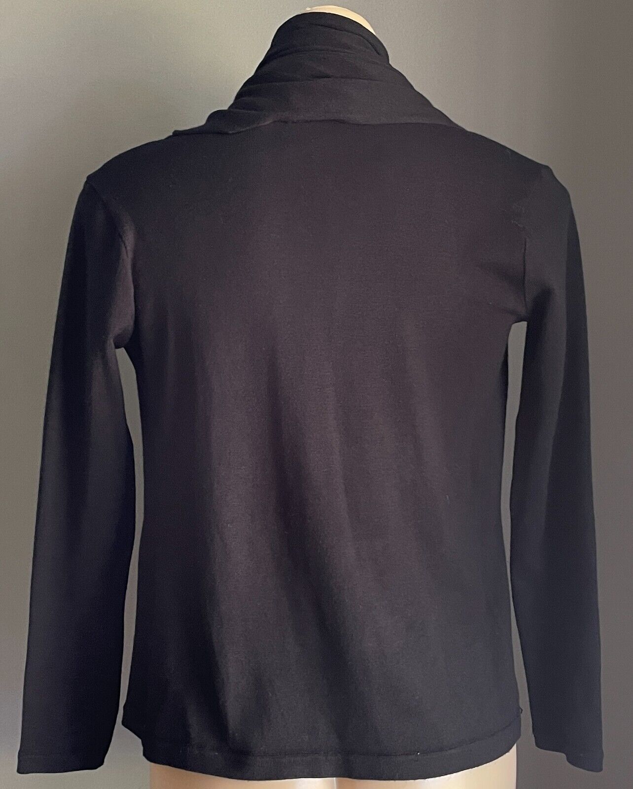 GLASSONS Black Waterfall Cardigan Knit Jacket Long Sleeve Size 10 Versatile NEW